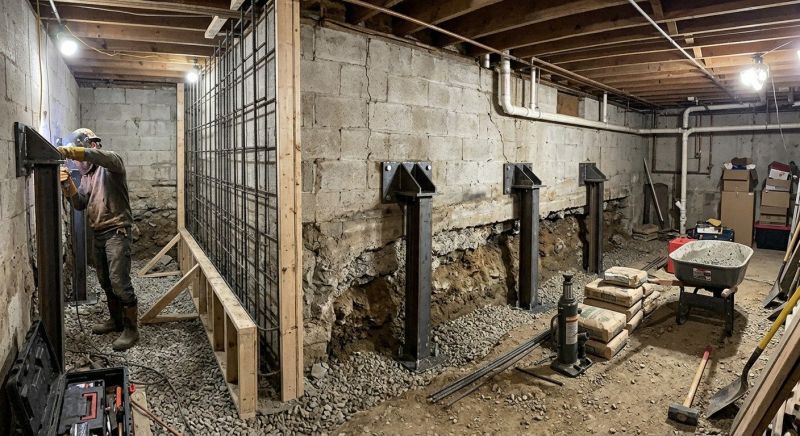 Basement Stabilization in Jacksonville, NC