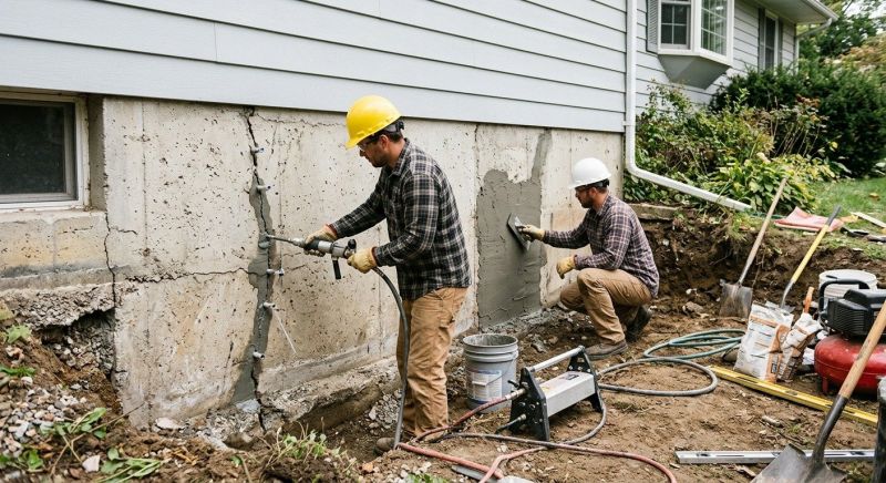 Cracked Foundation Repair in Holly Ridge, NC
